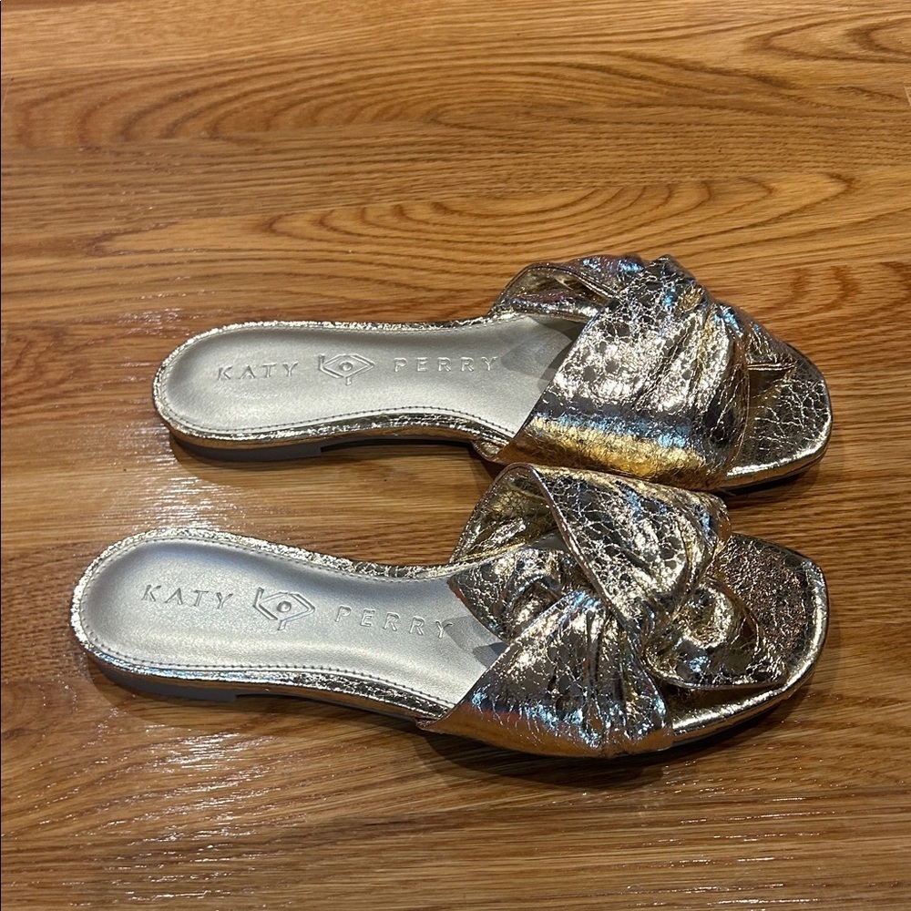 Katy Perry Collections Metallic Gold Mules - Picture 5 of 9